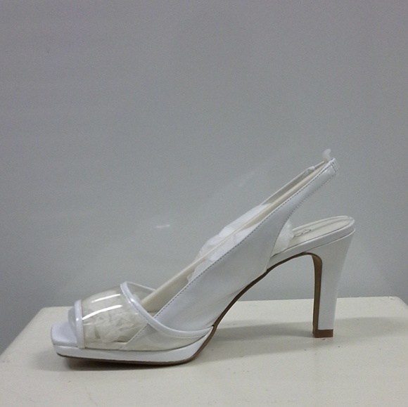 Coup D'Etat LTD White Slingback Heels - Picture 2 of 8